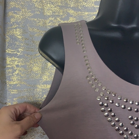 Planet Gold brown/khaki Studded Sheath Dress Size L - Picture 5 of 11